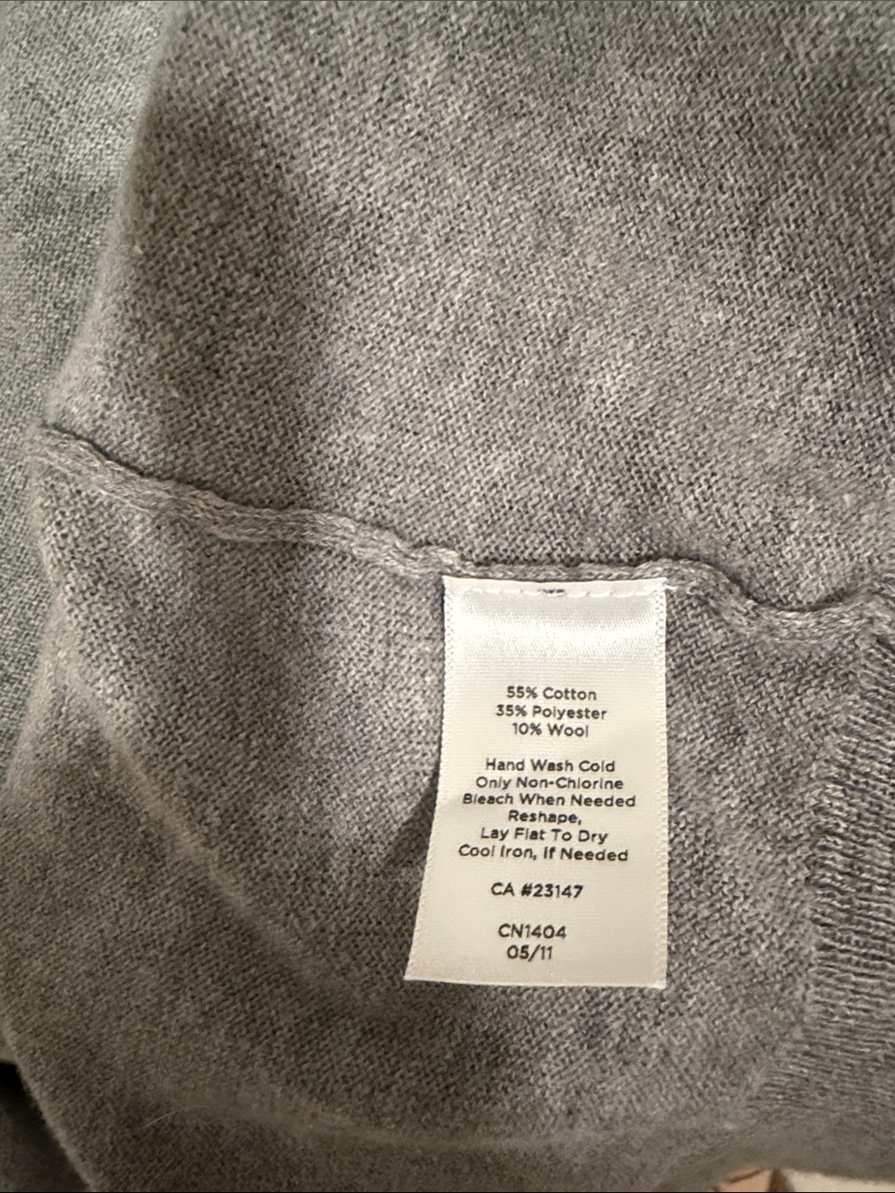 Talbots Light Gray Ruffle-Trim Open Cardigan - Picture 4 of 4